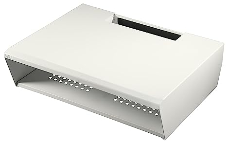 WALL Box Shelf, Regalfach für TV Ständer V2/V2 CASTER/V3/V5, 2 Ebene, freie Positionierung, thermischer Belüftung, Perfekt für Videospielkonsole, DVD/Blu-ray Player, DVR, Receiver - Satin Weiß