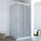 Duschkabine mit Schiebetür Dusche Eckdusche 110x70x185cm Chromoptik Duschwand Duschabtrennung Glas Duschtür Eckdusche Duschtrennwand aus Sicherheitsglas (ESG) Klar Montage auf Duschwanne & Fliese