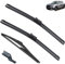 Juego de escobillas limpiaparabrisas delanteras y traseras compatible con Peugeot 2008 P24 MK2 2019-2023, cepillos for ventana de parabrisas de 241612