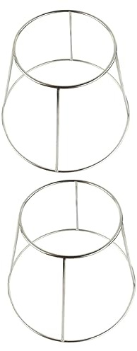 BESTonZON 2 Pz Doppia Cremagliera Servire in Padella Portapiatti Per Alimenti Griglia Vassoio Porta Metallo Supporti Da Tavolo Alzata Per Pizza Cupcake Scrivania Pallet Acciaio Inossidabile