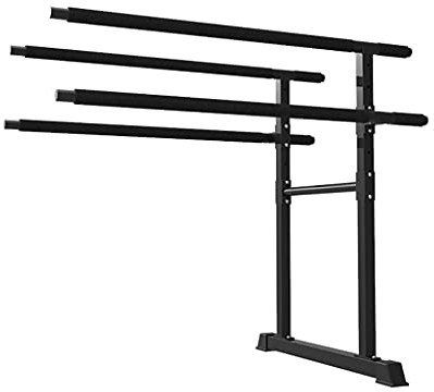 Doppelte Ballettstange, freistehende Mobile Ballettstange, höhenverstellbar, tragbar, strapazierfähig, Tanz- und Dehnballett für Heimtanz, Barre-Fitness