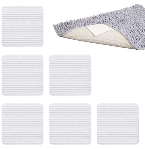 NyxSeat 6 Stück Teppichgreifer, Quadratische Teppichpolster, Teppich-Anti-Rutsch-Befestigungsaufkleber, Waschbar Und Wiederverwendbar, Geeignet Für Holzböden Und Fliesenböden (10 X 10 cm)