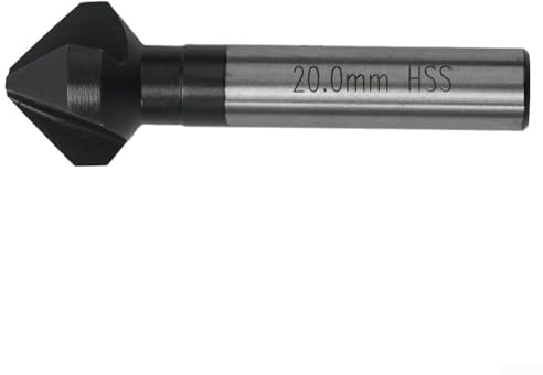 Cortador de biselado fiable, acero M35, chaflán de 90 grados, adecuado para placa de hierro fina, tablero de madera, 1 pieza (20 mm)