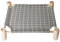Kapmore Creative Plaid Pet Cot Bed for Cats and Dogs, Cute Elevated Cat Bed with Wooden Frame