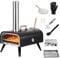 EDOSTORY Pizza Oven Outdoor Wood Fired and Gas Pizza Oven 12 Multi-Fuel Pizza Oven, Portable Pizza Maker Oven Grill for Outside