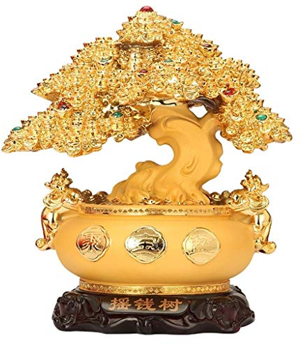 Ornamente, traditionelles chinesisches Dekor, Glück, Reichtum, Wohlstand, dekorative Statue, Gold, wohlhabender Baum, Ladeneröffnung, Handwerk, Geschenk, Segen, Geschenk