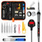 flintronic Soldering Iron Kit, 80W LCD Adjustable Temperature 180-520°C Welding Tools, 15 in 1 Digital Portable Soldering Iron with 5 Solder Tips, Solder Wire, Soldering Set for Welding/Repair/DIY