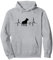 Heartbeat Herzschlag Design American Bulldog Hund Pullover Hoodie