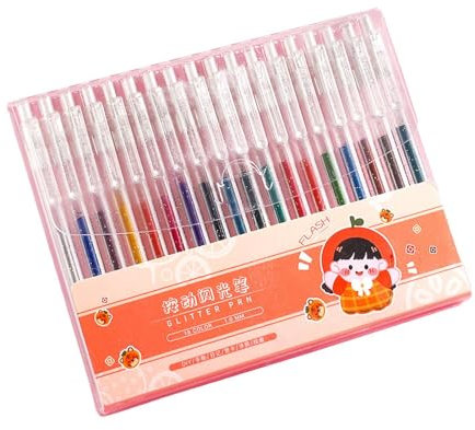 Art Gel Pen, Colouring Neutral Pens, 36-Color Gel Pen, Fluorescent Marker Pen, Smooth Long Lasting Writing Gel Pen Set for Writing, Crafting, School Projects and Cards