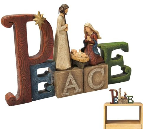 Jesuskind-Figur für die Krippe | Christus-Geburt Jesu-Kunstharz-, Jesus-Figuren-Set mit Jungfrau-Maria-Figuren, Weihnachtskrippe-Statue für drinnen und draußen