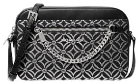 Michael Kors Tasche I Damen I Henkeltasche I Crossbody I Schwarz-Silber I 25x15x6cm (BxHxT) MK Logo I Leder I Women Bag4070