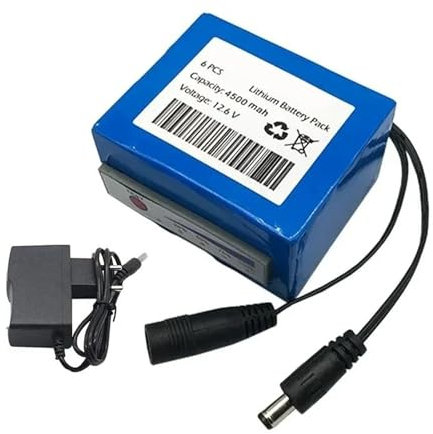 GNIUBBDB Batterie Lithium-ION 12 V 4,5 Ah 3S2P pour vélo électrique avec Chargeur, Protection BMS intégrée, idéale pour Moteur de vélo électrique 100 W T Plug