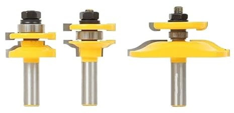 3PCS Ogee Rail Stile W/Backcutter Panel Raiser Bits Router Bit Set