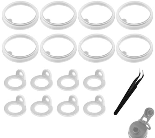 17pcs Joint de Rechange pour Takeya Actives, Silicone Joint de Rechange pour Bouteille d'Eau Anti-Fuite Joint de Couvercle Bec Pièces d'Étanchéité Compatible avec Takeya Actives 18/22/24/32/40oz