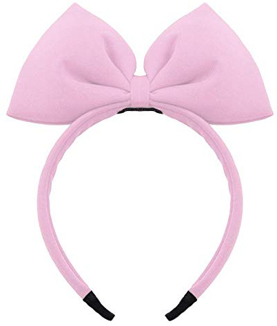 Dzxin Rote Schleife Haarreif, Haar Accessoire mit Schleife – Große Schleife Halloween Party Dekoration, Cosplay Kostüm Kopfbedeckung, handgefertigter Kopfschmuck für Weihnachten, Geburtstag (Rosa)