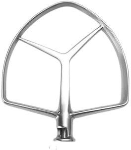 Frusta piatta in acciaio inox for uova sbattute, i robot da cucina compatibile con KitchenAid da 7 litri con ciotola sollevabile, accessori for mixer con paletta in acciaio inox, accessori for mixer v