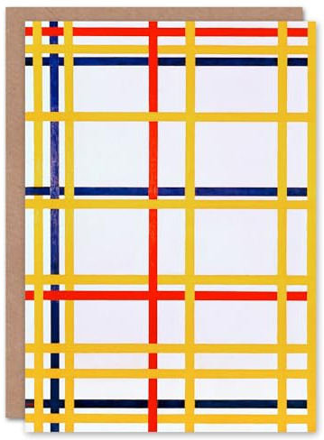 Artery8 Piet Mondrian Art Card New York City I Geometric Painting