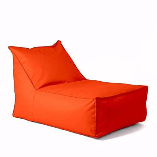 Avalon - Pouf Chaise Longue da Esterno Badd S Jive, Pouf Poltrona Comoda e Impermeabile, Grande e Perfetta da Giardino, Ottimo Arredo Piscina, Design Moderno, Made in Italy(70x105cm-Arancio)