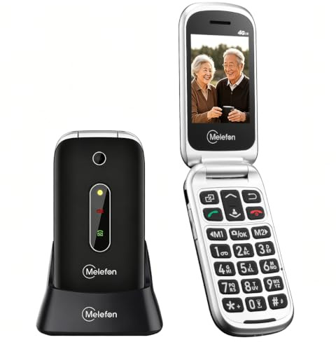 Melefon 4G Seniorenhandy ohne Vertrag, Klapphandy mit SOS-Notruftaste