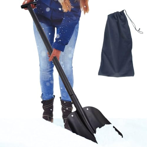 Fenayuu Auto Schneeschaufel - Teleskop Schneewurf Schaufel | Tragbare Schaufel zur Schlammentfernung für, Stufen, Fahrzeug, Terrasse, Hausverwaltung, Winterdeck, Autobesitzer,
