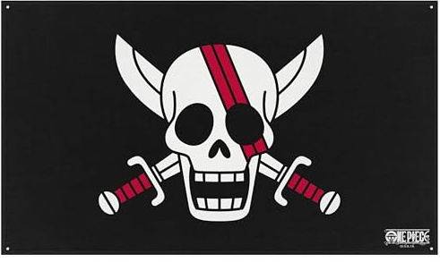ABYSTYLE One Piece Flagge – offizielles Produkt – strapazierfähiger Stoff – dekoratives Sammlerzubehör (rot)