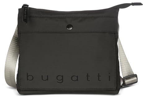 bugatti Legere leichte Schultertasche für Herren, Umhängetasche aus Rip-Stop-Polyester