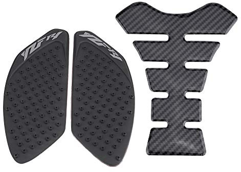 R1 Tankpad -- Motorrad Tank Pads,Tank Traction Pads Motorrad Gas Tank Seite Kraftstoff Grip Pad Mit Fishbone Aufkleber Für R1 2009-2014