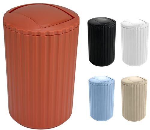 WK Alstar 3Ltr Compact Bathroom Bin/Small Swing Bin (Terracotta)