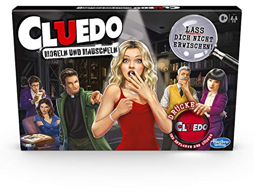 Hasbro Gaming Cluedo Mogeln und Mauscheln Brettspiel; Detektivspiel für Kinder ab 8 Jahren mit Mogel-Button, um unehrliche Mitspieler zu entlarven