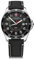 Victorinox Herren Armbanduhr FieldForce GMT Ø 42 mm, Swiss Made, Analog Quarz, Wasserdicht bis 100 m, Leder-Armband, Schwarz