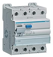 Disjoncteur différentiel 4p 10kA 63A 30mA A CDA663D 3250611620655 Hager