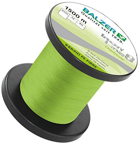 Balzer Chartreuse Iron Line - 1500m geflochtene Angelschnur, Durchmesser/Tragkraft:0.24mm / 19.5kg