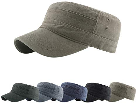 Yutdeng Herren Damen Military Army Cap Baumwolle Klassische Militärhüte Verstellbare Armee Kappe Mode Flache Kappe Sonnenhut Sport Baseballmütze