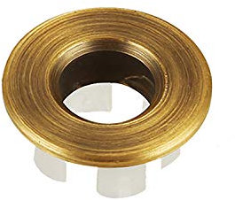 NSODOO - Juego de accesorios para lavabo, tapa de desbordamiento, inserción de latón en agujeros redondos de bronce