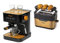 ECODE® Pack Cafetera Express de 20 BAR y 1050 W con Vaporizador, Deposito de 1.6L, Calientatazas, Panel Táctil + Tostadora de Pan con Control Táctil, Doble Ranura, 7 Niveles de Tueste