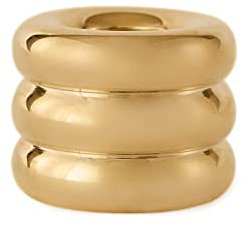 OYOY Living Savi Solid Brass Candleholder Messing - Kerzenhalter rund für Stabkerzen - massives Messing glänzend - 4,6 x 3 cm - L300426