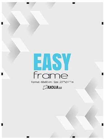 Axolia Cadre Photo 60x80 cm - Sous Verre - Verre synthétique - Décoration murale - Easy Frame
