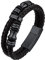 Bestyle Lederarmband Herren 19cm Schwarz Mikrofaser-Leder Flechtarmband Männer mit Magnet Verschluss