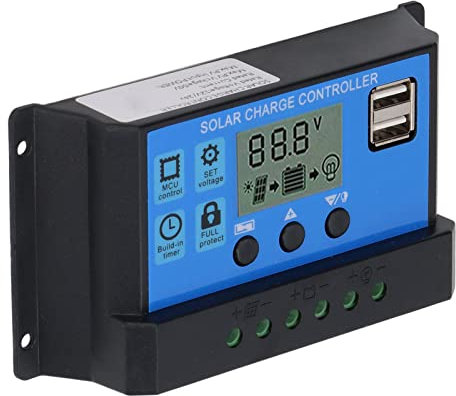 Chargeur Solaire 12v 24v Mppt, Régulateur Photovoltaïque Pwm à Affichage LCD (100A)