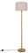 lightling Katharina Stehleuchte, Stehlampe mit Stoffschirm in weiß, Korpus aus Holz, exkl. 1 x E27 max. 60 Watt, Kabelfarbe schwarz, Fußschalter, Höhe: 162 cm