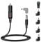 Car Charger 12V 2A DC to DC Cigarette Lighter, 12V Power Cable Plug for DVD Player, CCTV Camera, Massager, Bluetooth Speakers, CD Player and more, with 5 Tips.