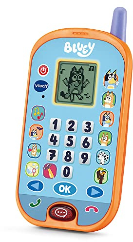 VTech - Bluey, Le Smartphone Éducatif, Téléphone Portable Enfant avec Écran Rétroéclairé, 4 Jeux, Jouet Interactif, Cadeau Enfant de 3 Ans à 7 Ans - Contenu en Français