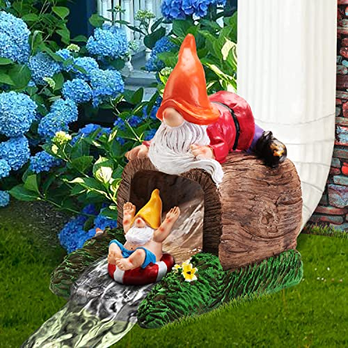VZVXCC Statua da giardino per grondaia, decorazione per grondaie, 10,2 x 7,6 cm, estensore per esterni, gnomo decorazione per esterni, protezione per grondaie esterne