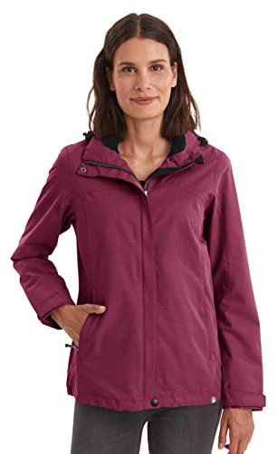 killtec Damen Funktionsjacke mit abzippbarer Kapuze Inkele, dunkelrose, 46, 24073-000