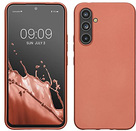 kwmobile Hülle kompatibel mit Samsung Galaxy A54 5G Hülle - TPU Silikon Handyhülle - Schutzhülle stoßabsorbierend flexibel - Case in Metallic Bronze