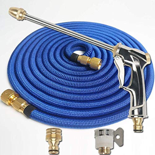 Gartenschlauch, flexibler magischer Ausdehnungswasserschlauch, mit Wasserhahn-Adapter und Schaumreinigungsdüse, Sprühpistole (7,5–30 m) (Größe: 5 m) (2,5 m)