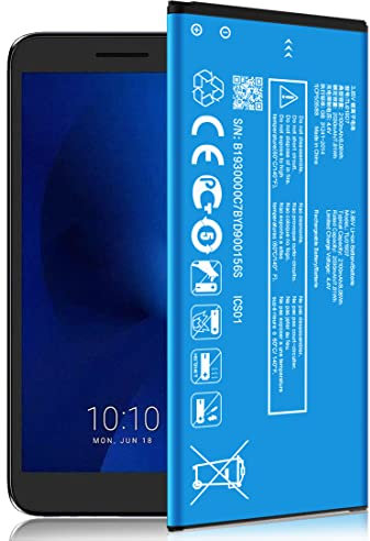 (2100mAh) Battery compatible with CS-VOE900SL Alcatel 1 Dual SIM/TCL 5033A, 5033D, 5033J, 5033T, 5033X, U3A/Vodafone Smart E9, VFD520, VFD527, VFD528, VFD529 repl/Telstra Essential Plus 2018