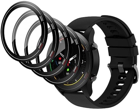 Fyqzio [4 Piezas Protector de pantalla compatible con Xiaomi Mi Watch,sin burbujas,antiarañazos,3D Cobertura Completa,HD TPU Protección de películas