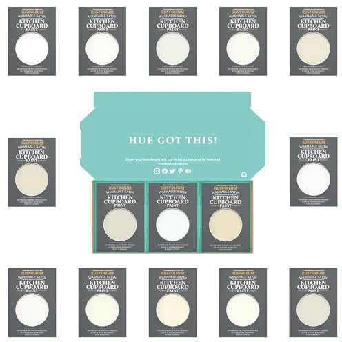 Rust-Oleum Kitchen Cupboard Paint in Satin Finish – Elegant Whites Tester Box