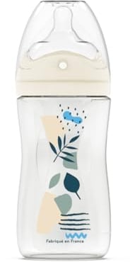 DODIE Biberon Tétine multi-perforée anti-coliques - 270ml - BLEU - 3+ mois - tétine biomimétisme débit 2